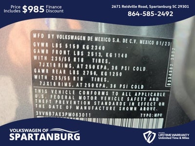 2023 Volkswagen Tiguan 2.0T SE