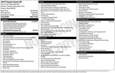 2018 Toyota Camry SE