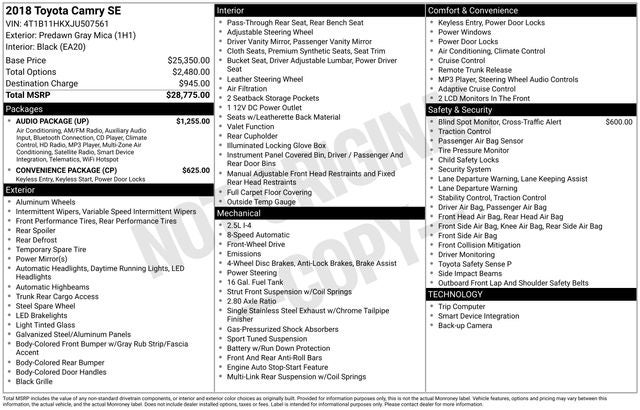2018 Toyota Camry SE