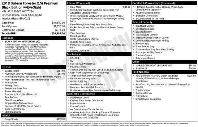 2018 Subaru Forester 2.5i Premium