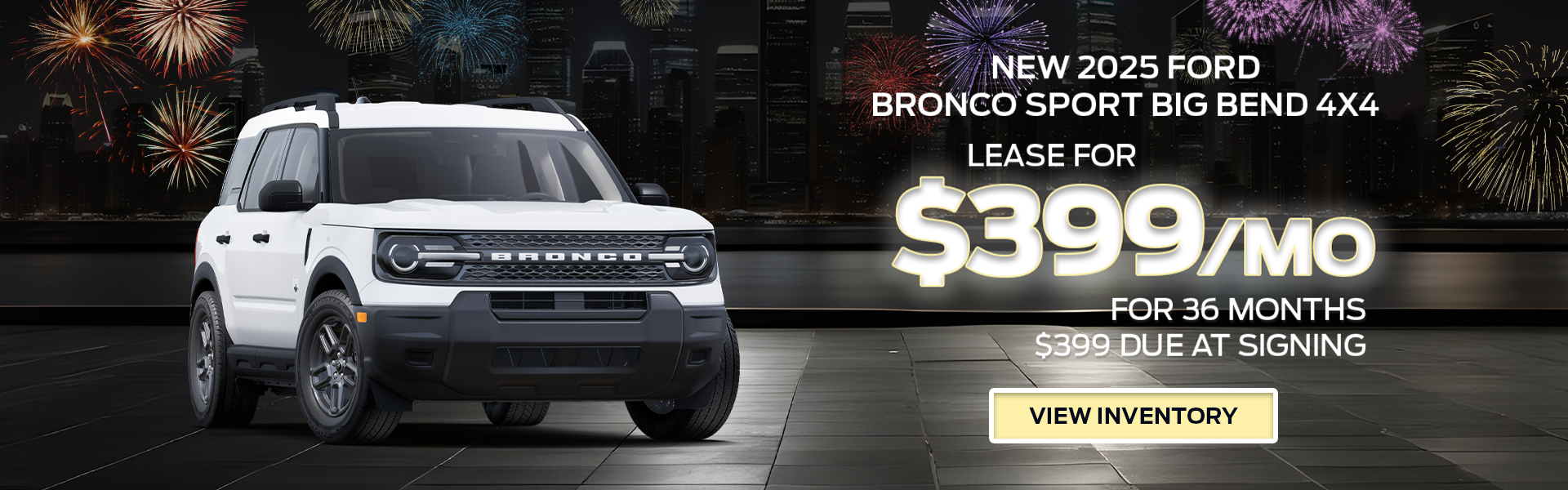 Lease a 2025 Bronco Sport Big Bend for $399/mo – Spartanburg